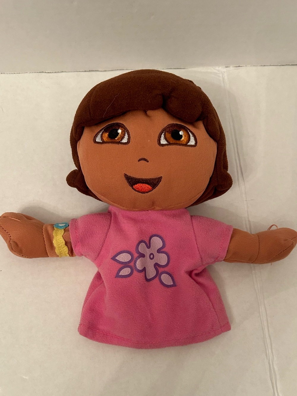 Dora the explorer Plush Hand Puppet - Pink Floral Shirt
